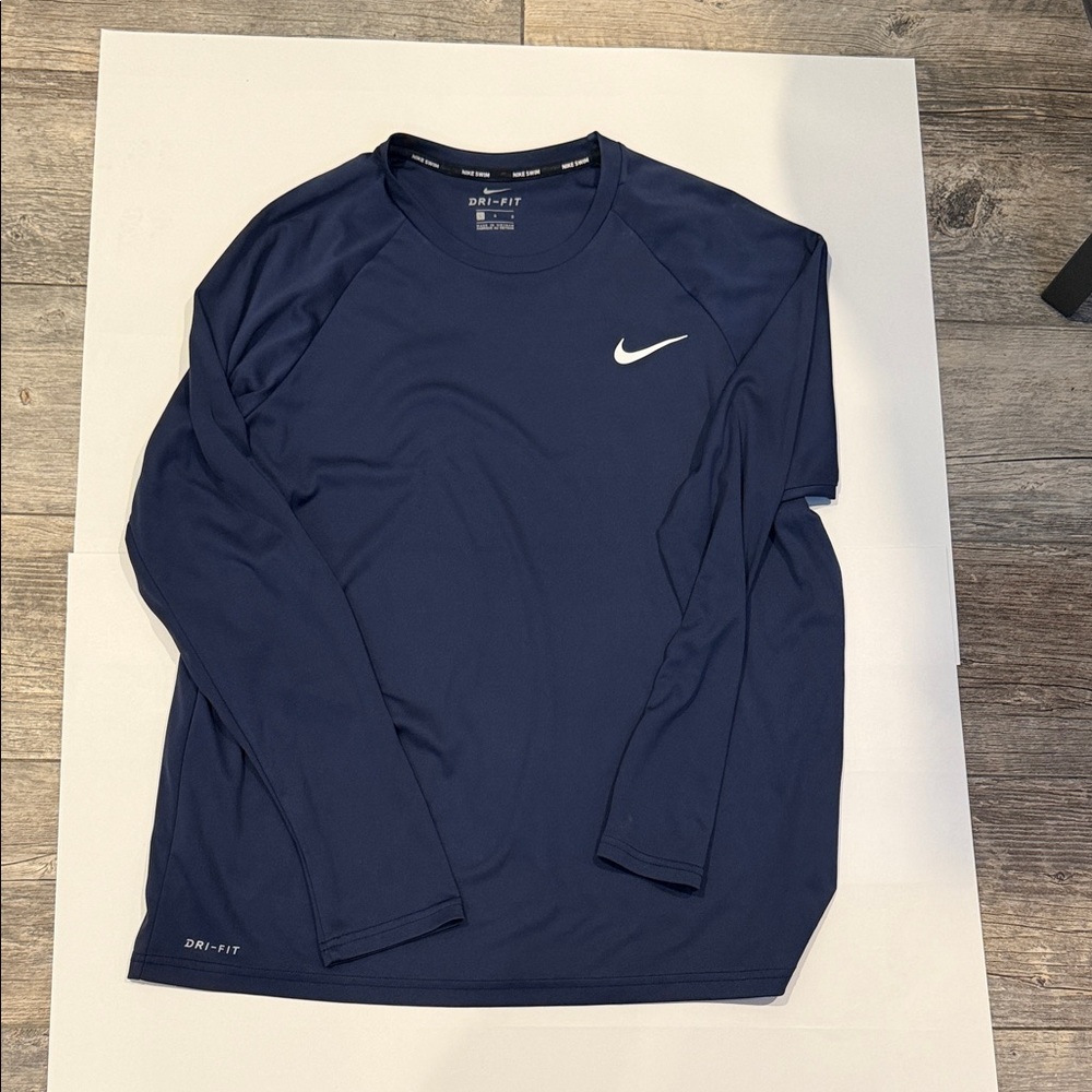 Nike Men's Long Sleeve Dri-FIT Shirt - Dark Blue